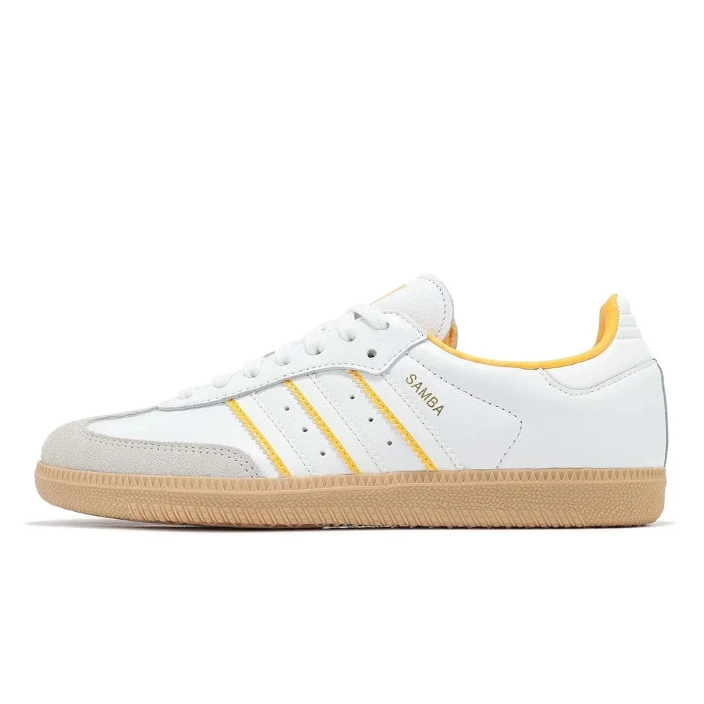 adidas Originals Samba OG Mens Size 10 White Crew Yellow Gum Casual Shoes ID1479